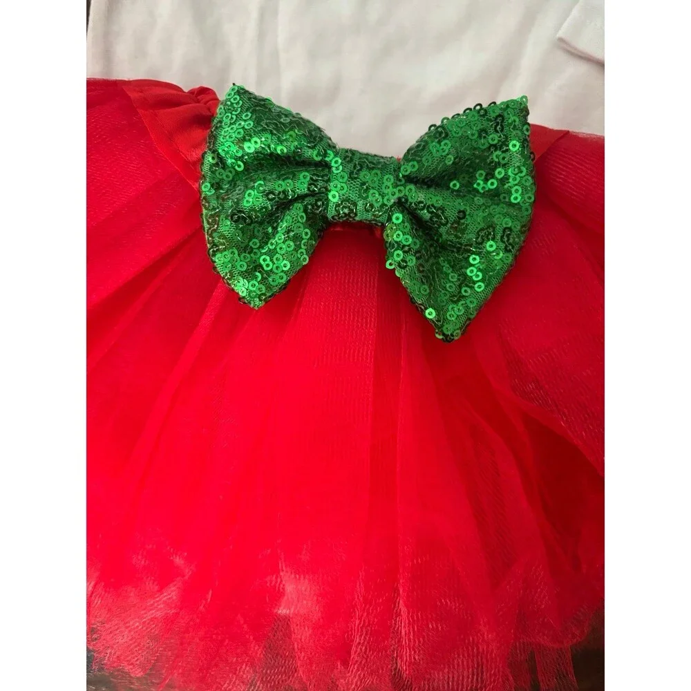 3pcs Newborn Baby Infant Girls 1st Christmas Leggings Tutu Dress Costume Outfits